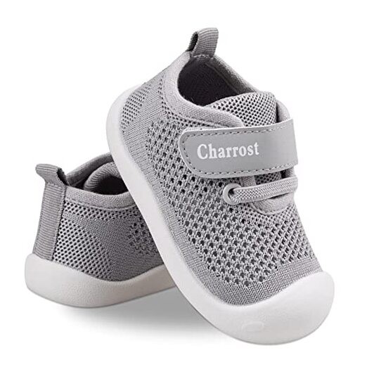 Toddler Baby Girl Boy First Walking Shoes Checkered Sneakers 7 Toddler 4 Grey