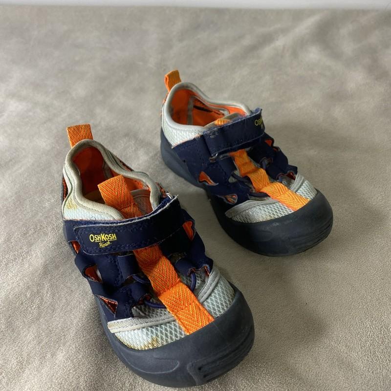 Toddler Boy Osh Kosh B’gosh Blue Orange Water Shoes Sandals Size 8M