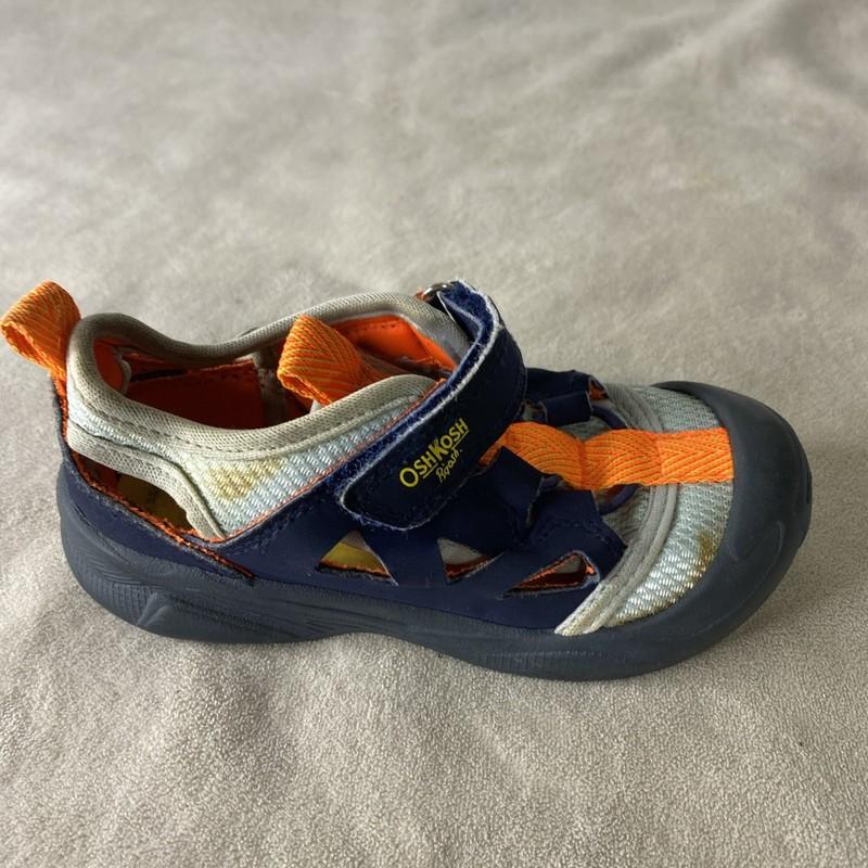 Toddler Boy Osh Kosh B’gosh Blue Orange Water Shoes Sandals Size 8M