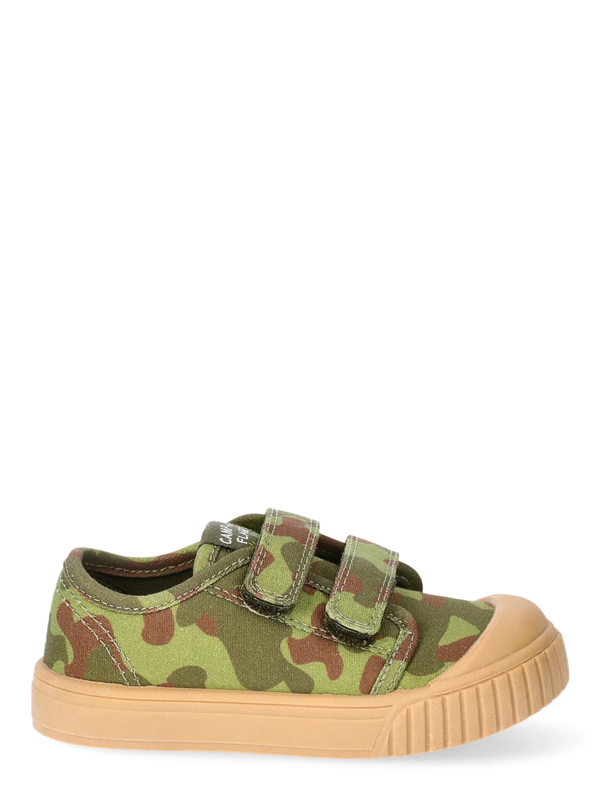 Toddler Boys Bump Toe Sneakers W/ Two Straps Canvas Memory Foam Sole