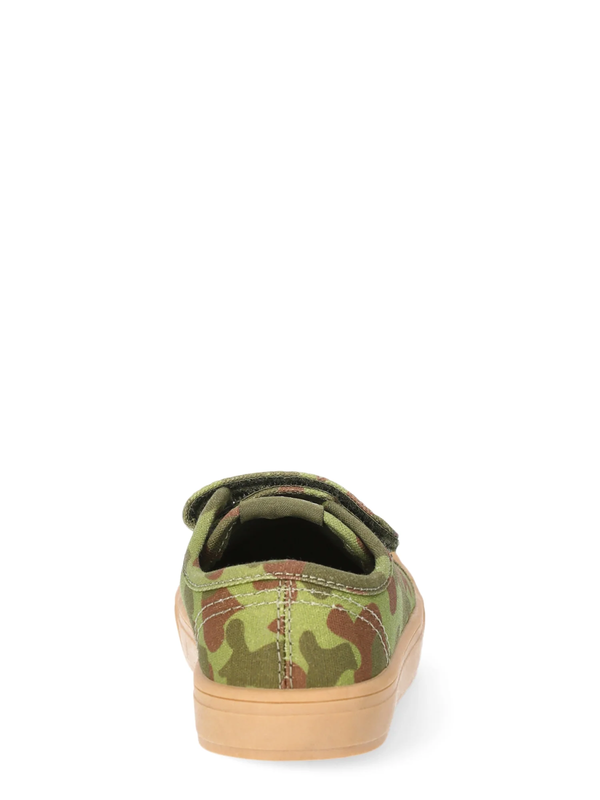 Toddler Boys Bump Toe Sneakers W/ Two Straps Canvas Memory Foam Sole