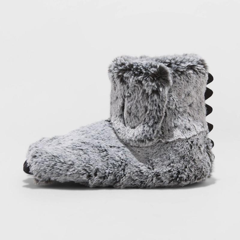 Toddler Boys' Fenny Bootie Slippers S 5/6 Animal Critter Foot Paw Cat & Jack