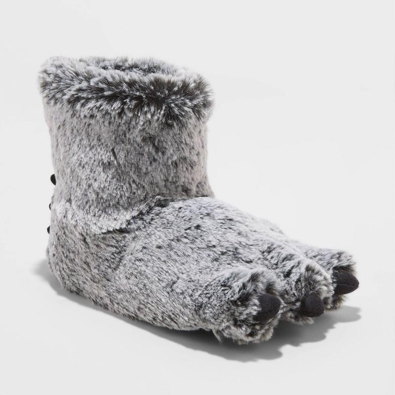 Toddler Boys' Fenny Bootie Slippers S 5/6 Animal Critter Foot Paw Cat & Jack