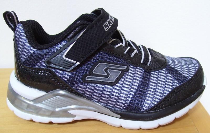 Toddler Boys Skechers S Lights Erupters II Lava Wave Black Silver Sneakers Sz 6