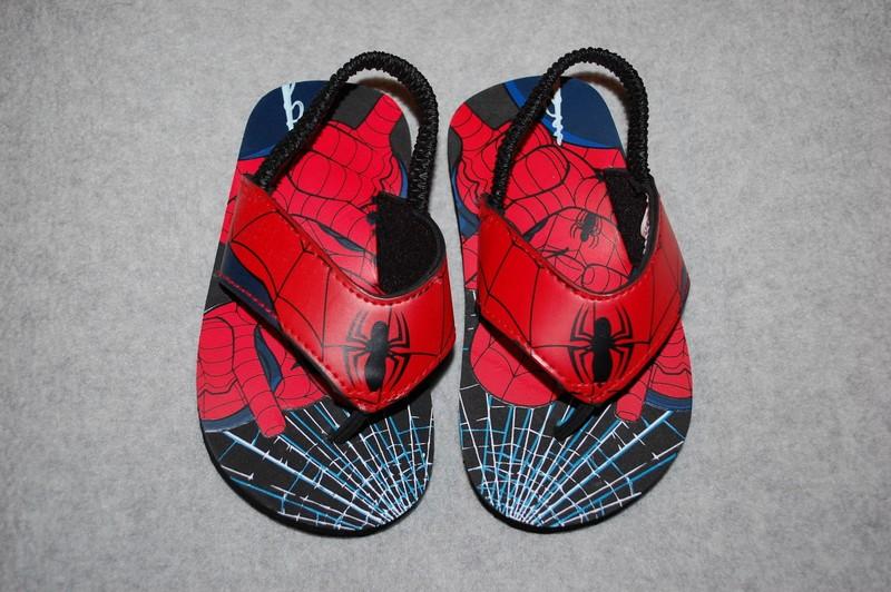 Toddler Boys SPIDERMAN FLIP FLOPS Ankle Strap S 5-6 M 7-8