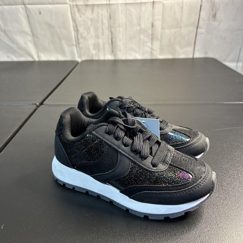 Toddler'Ellison Lace-Up Sneakers Iridescent Black - Cat & Jack Black 13 ✅