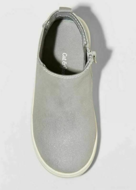 Toddler Girls' Afi Bootie Shoe Gray Silver Glitter - Cat & Jack - CHOOSE SIZE