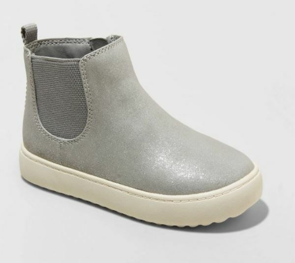 Toddler Girls' Afi Bootie Shoe Gray Silver Glitter - Cat & Jack - CHOOSE SIZE
