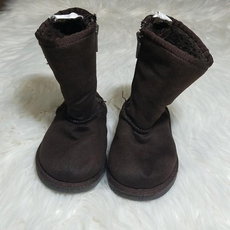 Toddler Girls Brown Mid-calf Boots Size 8 Little Girls