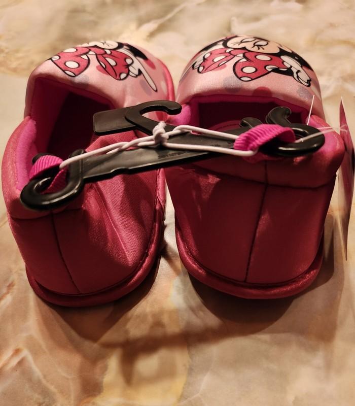 Toddler Girls DISNEY MINNIE MOUSE Pink Polka Dot Slippers Size-Large-Shoe 9-10