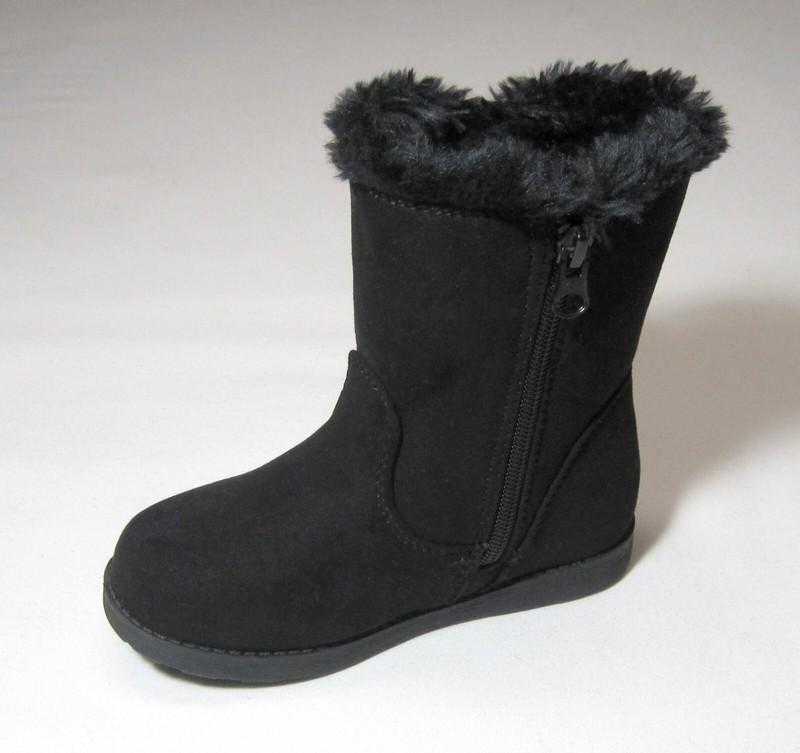 Toddler Girls Fleece Fashion Boots Black NWT Cat & Jack