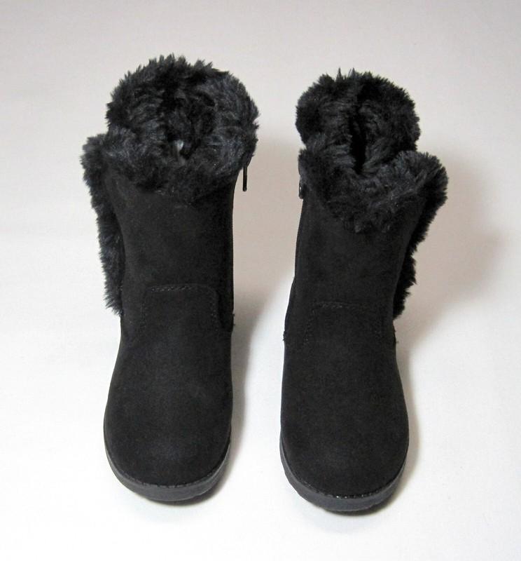Toddler Girls Fleece Fashion Boots Black NWT Cat & Jack