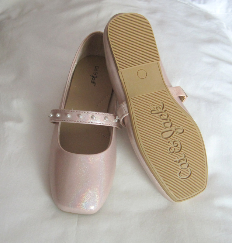 Toddler Girls Pearl Strap Ballet Flats Slip On Pink NWT Cat & Jack