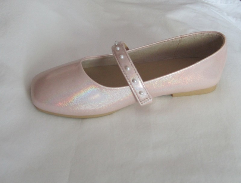 Toddler Girls Pearl Strap Ballet Flats Slip On Pink NWT Cat & Jack
