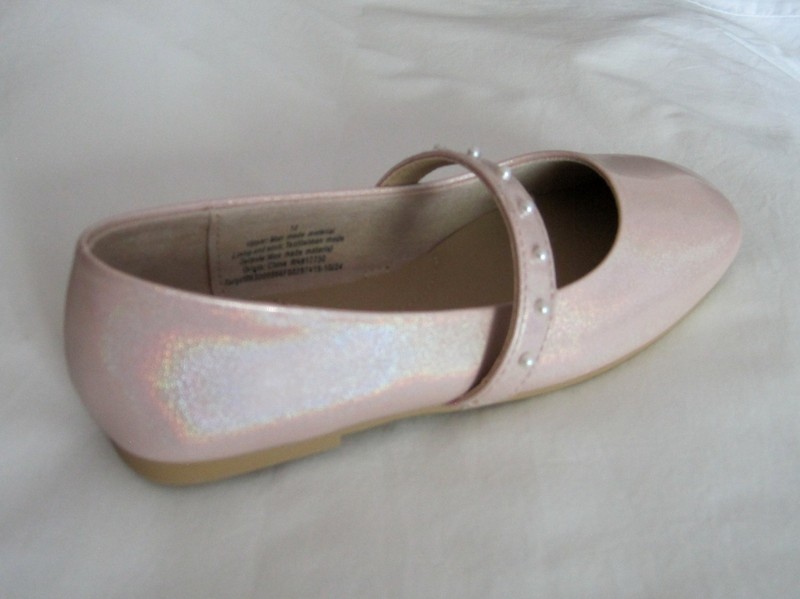 Toddler Girls Pearl Strap Ballet Flats Slip On Pink NWT Cat & Jack
