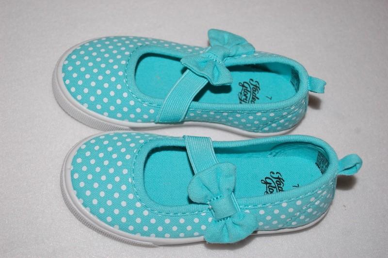Toddler Girls Shoes TEAL MINT POLKA DOT CANVAS MARY JANES Size 7 8 9 10 11
