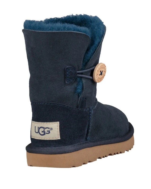 Toddler Girls' Ugg Bailey Button II Navy Blue Suede Boots 1017400T