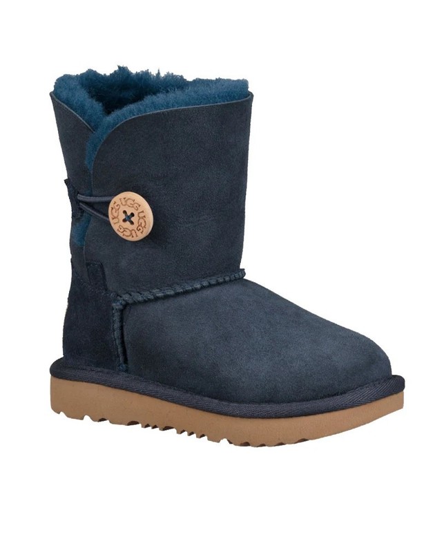 Toddler Girls' Ugg Bailey Button II Navy Blue Suede Boots 1017400T