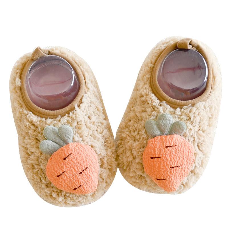 Toddler Infant Kids Baby Warm Shoes Boys Girls Cartoon Floor Anti-silp Slippers