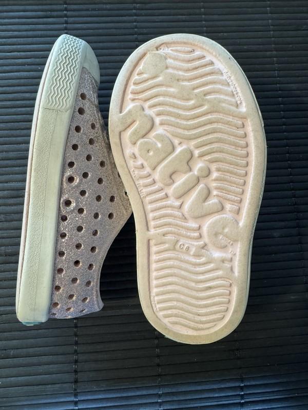 Toddler Native Shoes Glittery Pink Size C8 Slip On Pre-owned Good Condition Cute