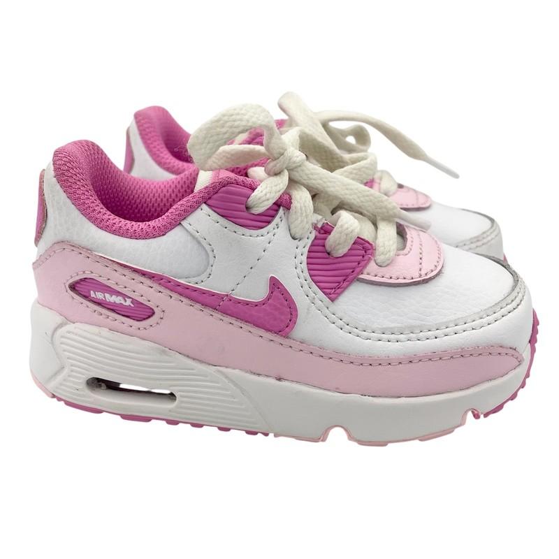 Toddler Nike Air Max 90 sneaker shoes Size 7C white/pink