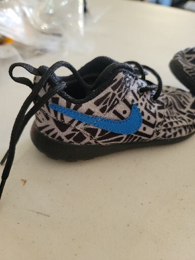Toddler Nike Roshe Run Wolf 8C Todder Boy Black/gray/blue