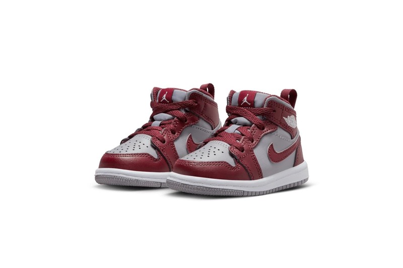 Toddler's Jordan 1 Mid Cherrywood Red/White (DQ8425 615) - 6