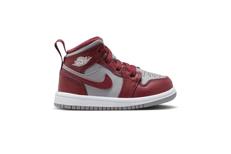 Toddler's Jordan 1 Mid Cherrywood Red/White (DQ8425 615) - 6
