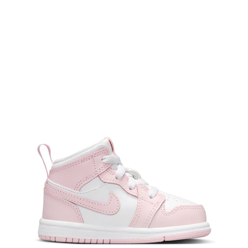 Toddler's Jordan 1 Mid Pink Foam/White-Fire Red (DQ8425 608)