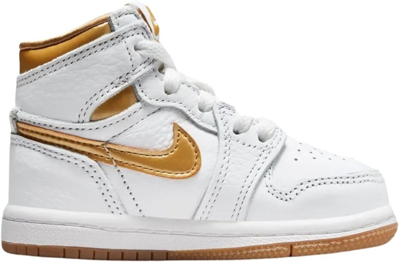 Toddler's Jordan 1 Retro High OG White/Metallic Gold (FD2598 107)
