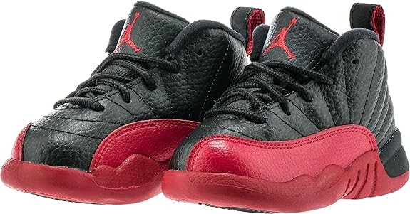 Toddler's Jordan 12 Retro "Flu Game" Black/Varsity Red (850000 002)