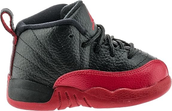 Toddler's Jordan 12 Retro "Flu Game" Black/Varsity Red (850000 002)