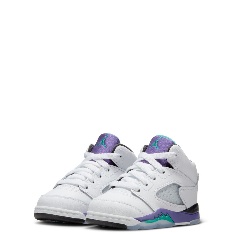 Toddler's Jordan 5 Retro OG White/New Emerald-Grape Ice (HQ7981 100)