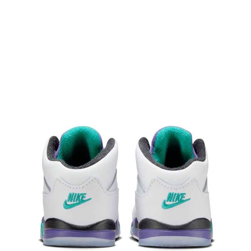 Toddler's Jordan 5 Retro OG White/New Emerald-Grape Ice (HQ7981 100)