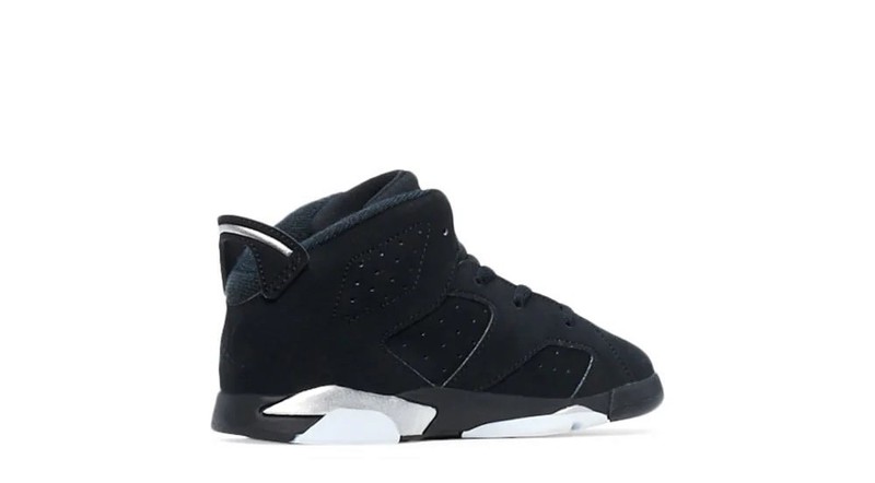 Toddler's Jordan 6 Retro "Black Chrome" Blk/Metallic Svr-Bk (DX6179 001)