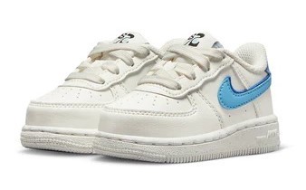 Toddler's Nike Air Force 1 LV8 2 Sail/Bl Chill-Medium Blue (DV0753 100)
