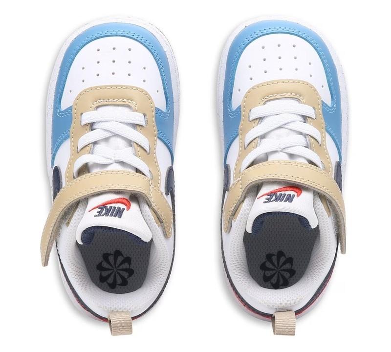 Toddler's Nike Court Borough Low Recraft White Blue Red (DV5458 124)