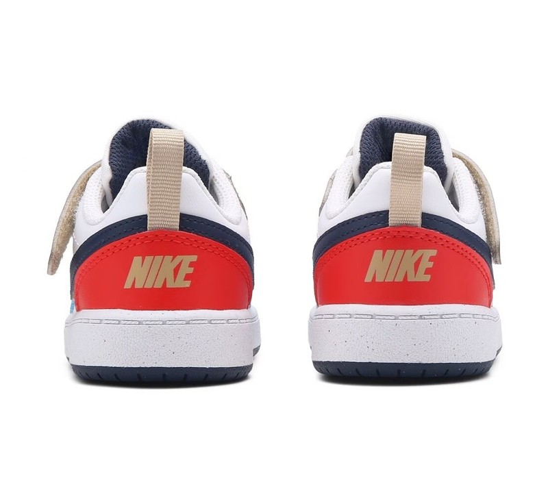 Toddler's Nike Court Borough Low Recraft White Blue Red (DV5458 124)