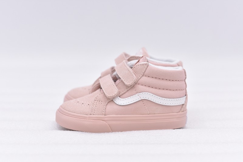 Toddler's Vans Sk8-Mid Reissue Pastel Mono Shoes Rose Smoke Pink Size 4.5