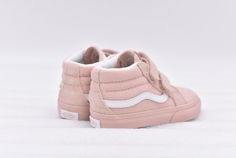 Toddler's Vans Sk8-Mid Reissue Pastel Mono Shoes Rose Smoke Pink Size 4.5