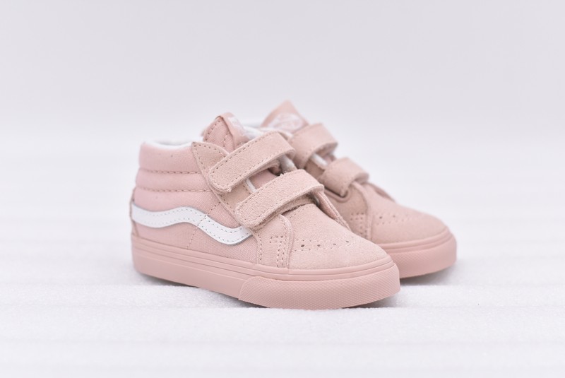 Toddler's Vans Sk8-Mid Reissue Pastel Mono Shoes Rose Smoke Pink Size 4.5