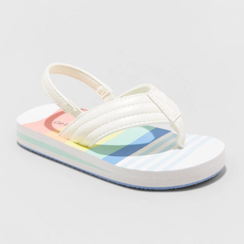 Toddler Shawn Slip-On Flip Flop Sandals - Cat & Jack™ White M