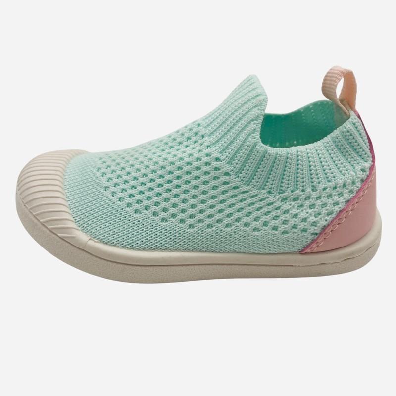 Toddler Slip-On Knit Sneakers Lightweight Summer Breathable Shoes Rubber Sole