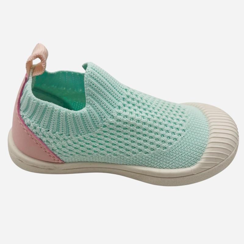 Toddler Slip-On Knit Sneakers Lightweight Summer Breathable Shoes Rubber Sole