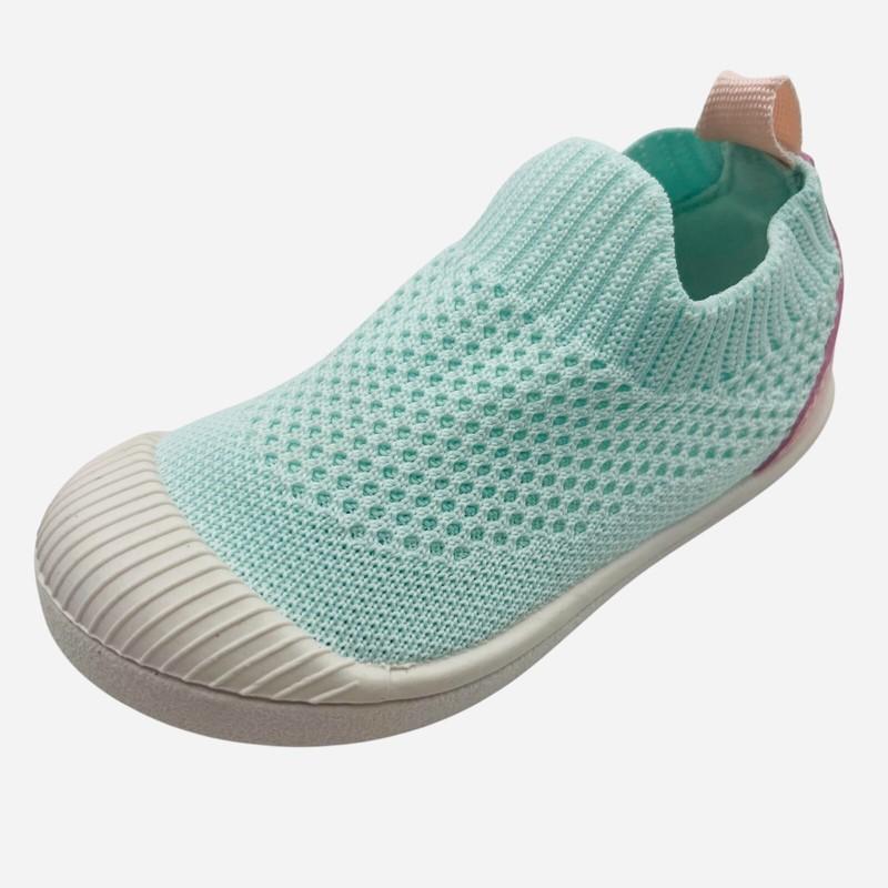 Toddler Slip-On Knit Sneakers Lightweight Summer Breathable Shoes Rubber Sole