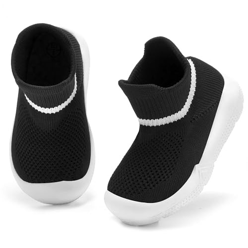 Toddler Sock Shoes Baby Walking Shoes Infant 12-15 Months Infant Black