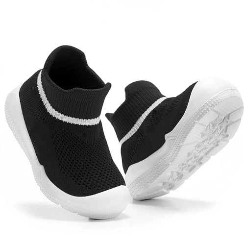 Toddler Sock Shoes Baby Walking Shoes Infant 12-15 Months Infant Black