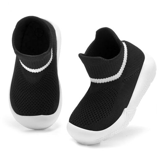 Toddler Sock Shoes Baby Walking Shoes Infant 12-15 Months Infant Black