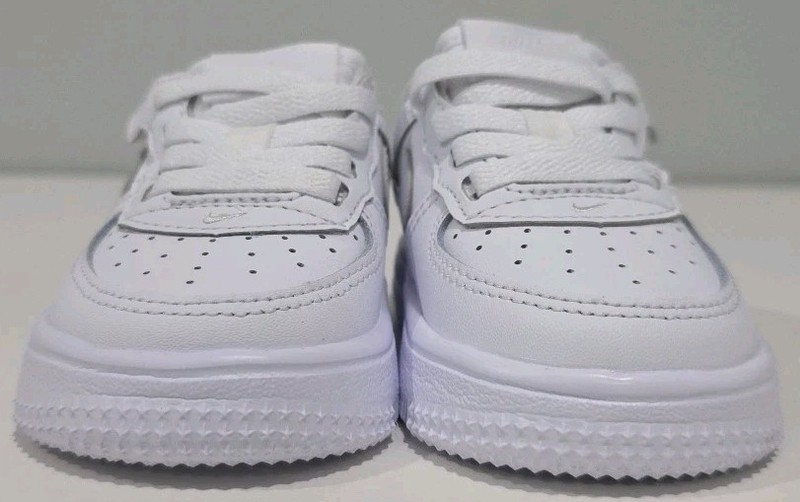 Toddler (TD)- Size 4c-Nike Force 1 Low Easyin- White/White-White- FN0236-111