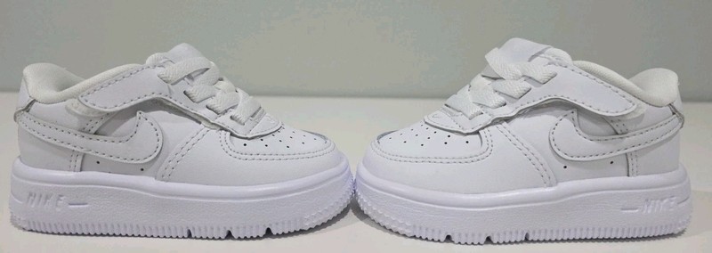 Toddler (TD)- Size 4c-Nike Force 1 Low Easyin- White/White-White- FN0236-111